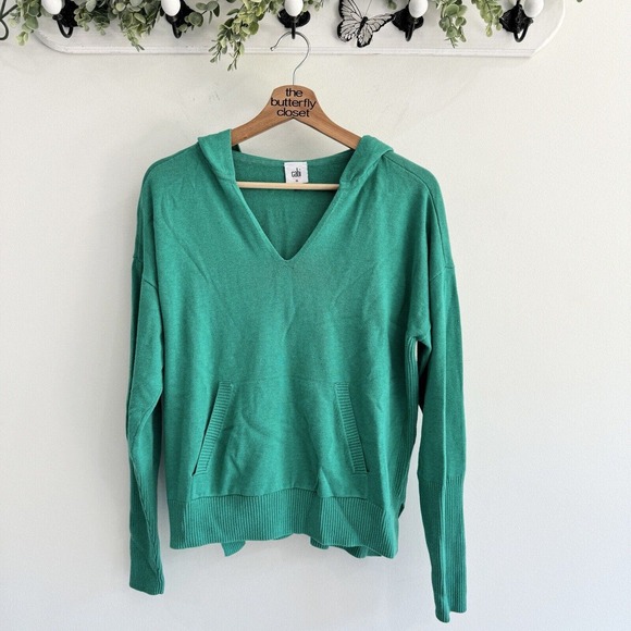 CAbi Sweaters - Cabi Laid Back Hoodie Green Style #5804 Medium